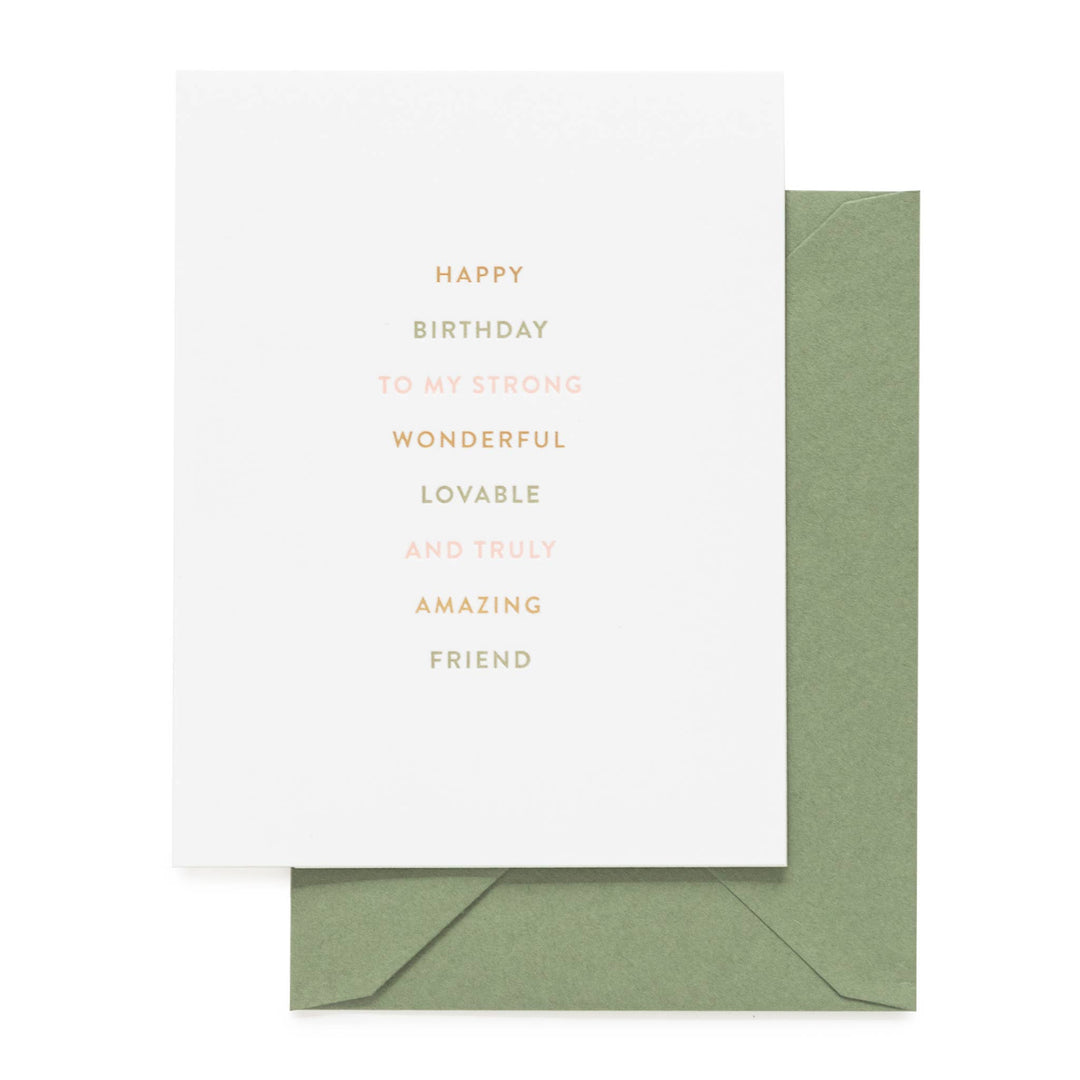 Sugar Paper - Truly Amazing Friend Birthday Card