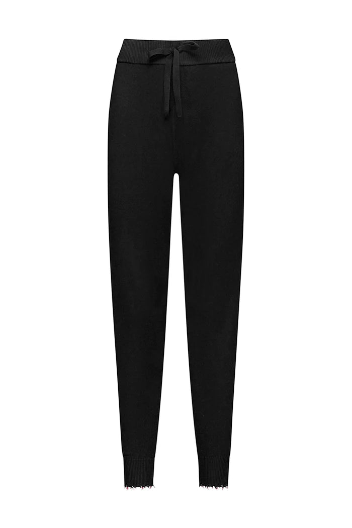 Minnie Rose Cotton Cashmere Frayed Jogger