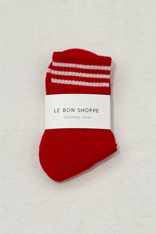 Le Bon Shoppe Girlfriend Socks - Scarlet