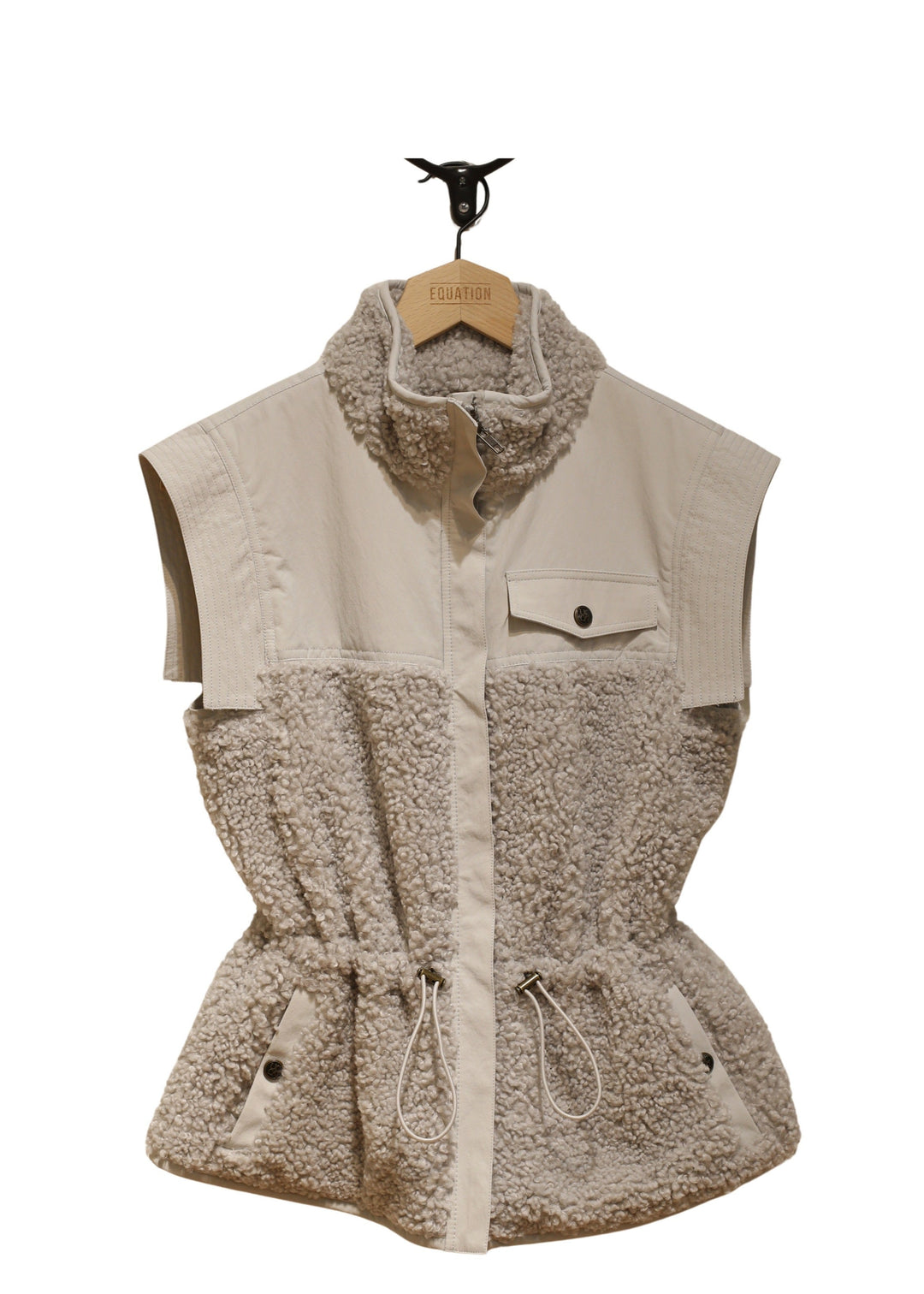 Ulla Johnson Tariet Teddy Fleece Vest Slate
