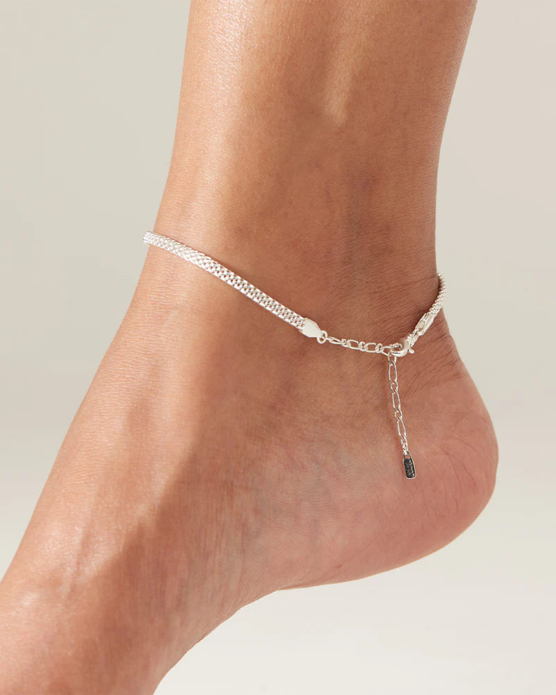 Jenny Bird Maren Chain Anklet- Silver