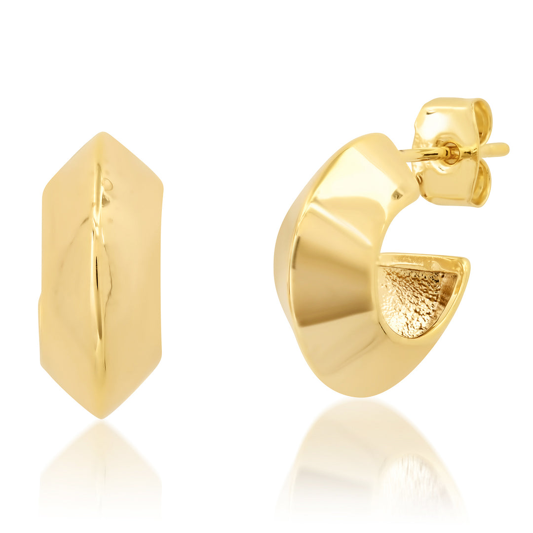 TAI Gold Modern Angular Huggie