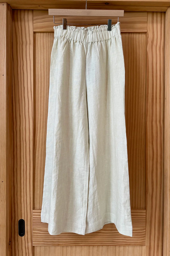 Emerson Fry Pull On Pant - Arctic Wolf Linen