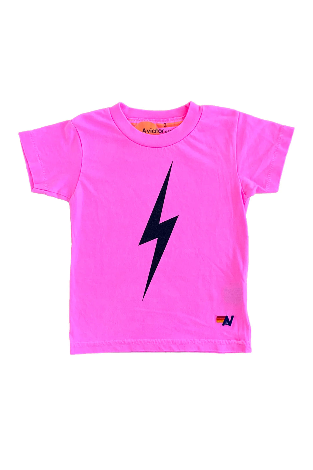 Aviator Nation Kid's Bolt Tee - Neon Pink