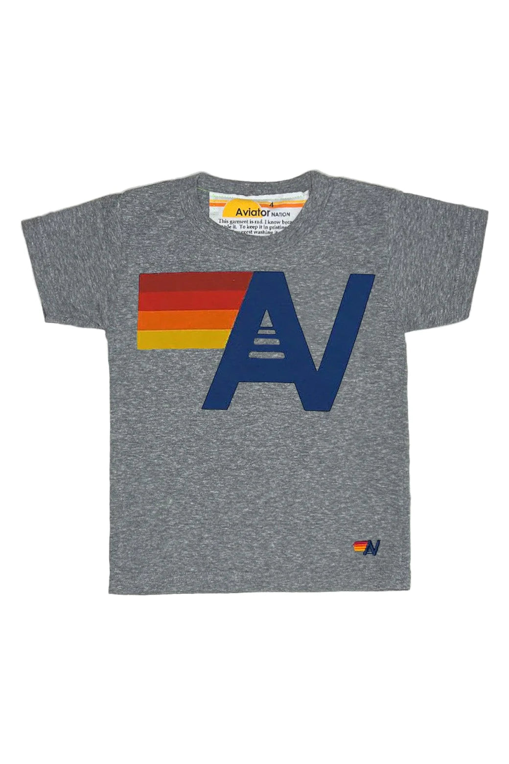 Aviator Nation Kid's Logo Tee - Heather Grey