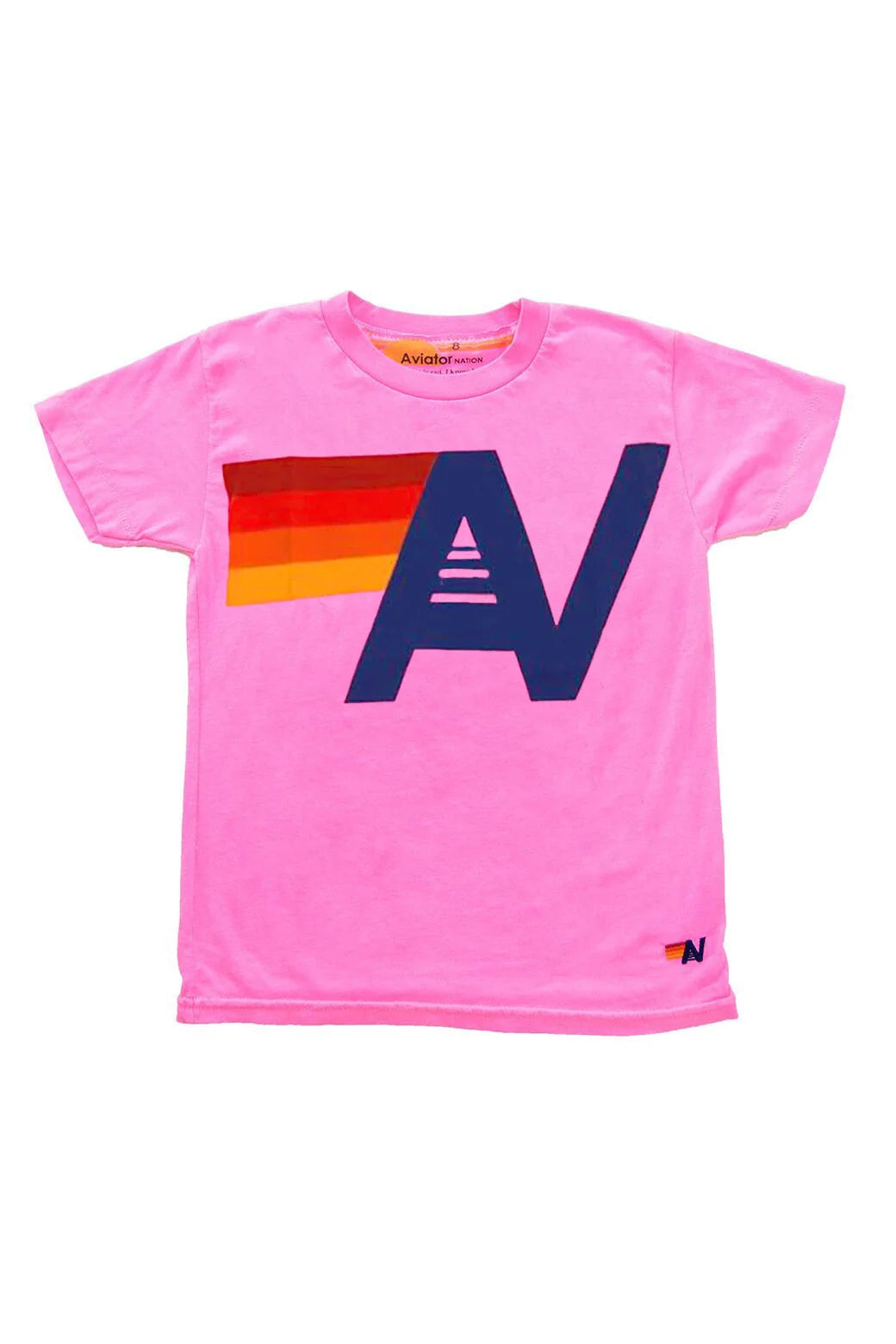 Aviator Nation Kid's Logo Tee - Neon Pink
