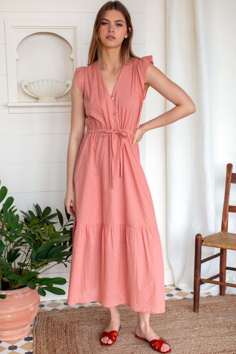 Emerson Fry Surya Dress - Muted Clay Swiss Dot Emerson Fry Surya Dress - Muted Clay Swiss Dot