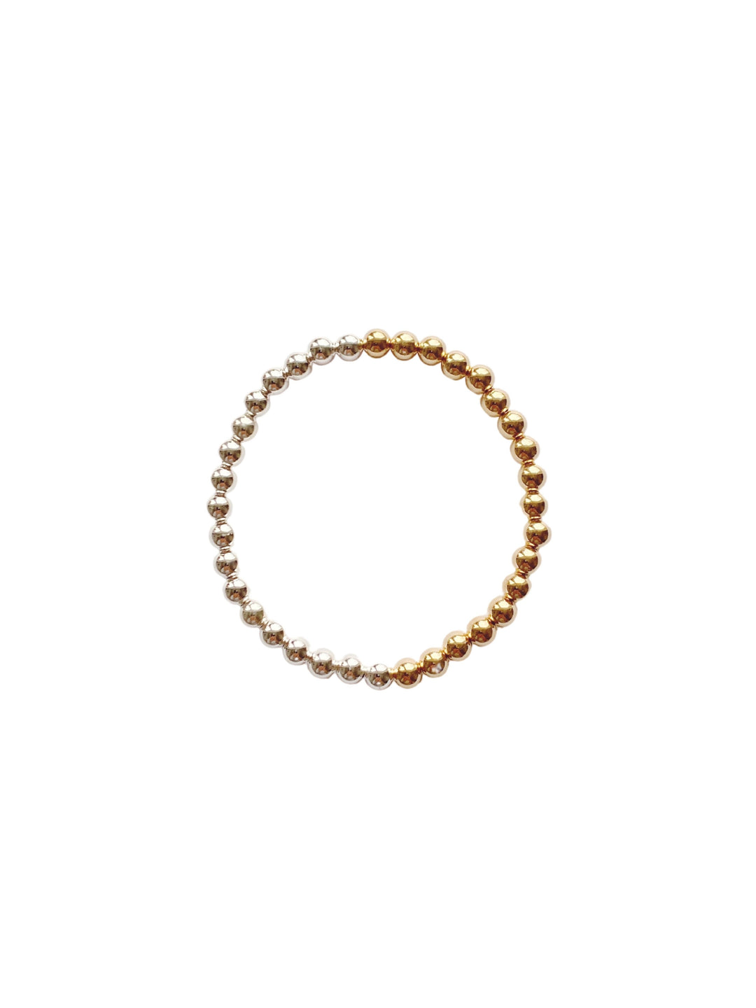 5MM Medium Two Tone Gold Ball Bracelet