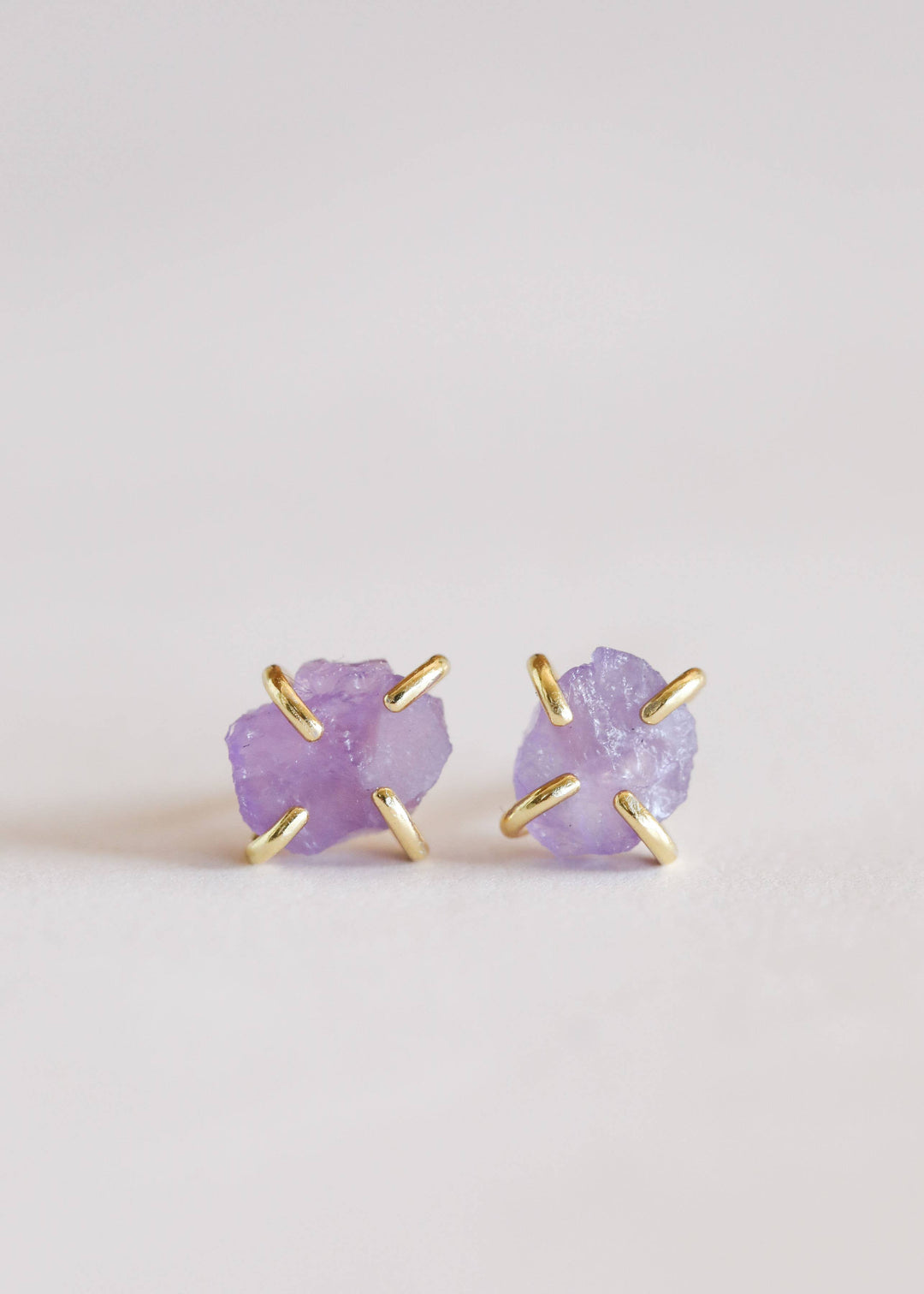 JaxKelly - Amethyst Gemstone Prong Earrings / EQUATION Boutique