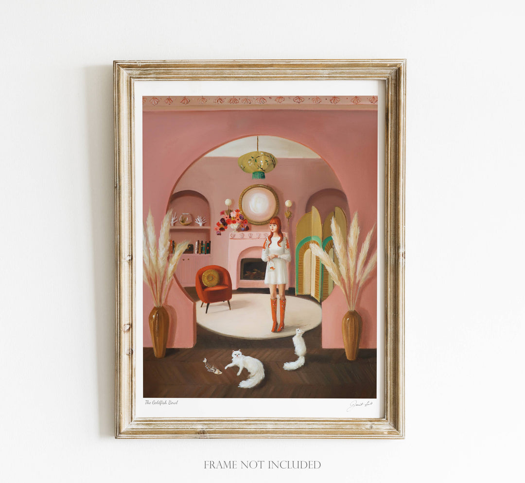 Janet Hill Studio - The Goldfish Bowl. 8.5"x11" Art Print