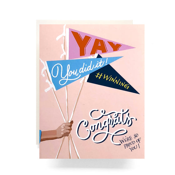 Antiquaria - Pennant Congrats Greeting Card / EQUATION Boutique