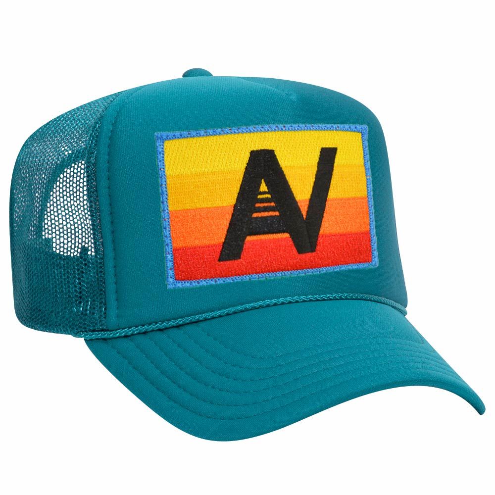 Aviator Nation Logo Rainbow Vintage Trucker Hat