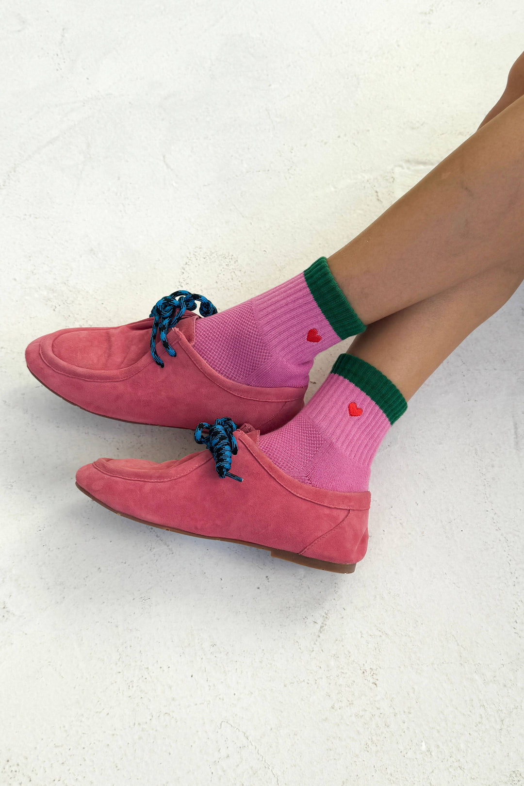 Le Bon Shoppe - Embroidered Color Block Girlfriend Socks