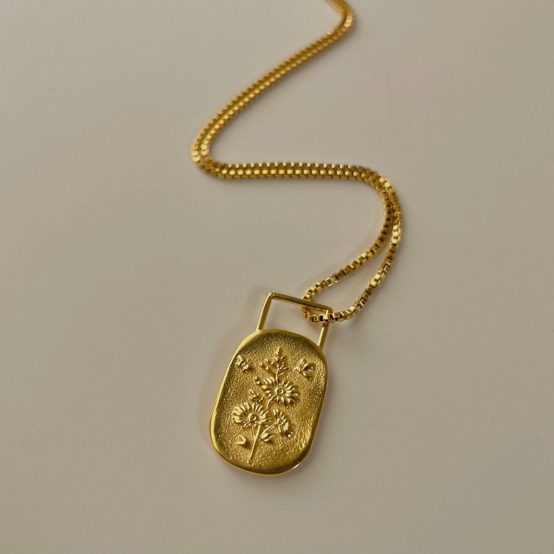 Namaste Jewelry - Bloom Affirmation Necklace- Gold