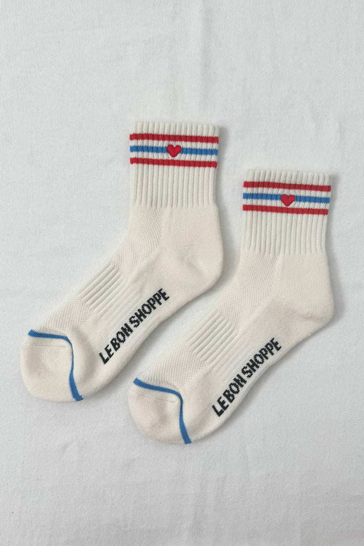 Le Bon Shoppe - Heart Embroidered Girlfriend socks