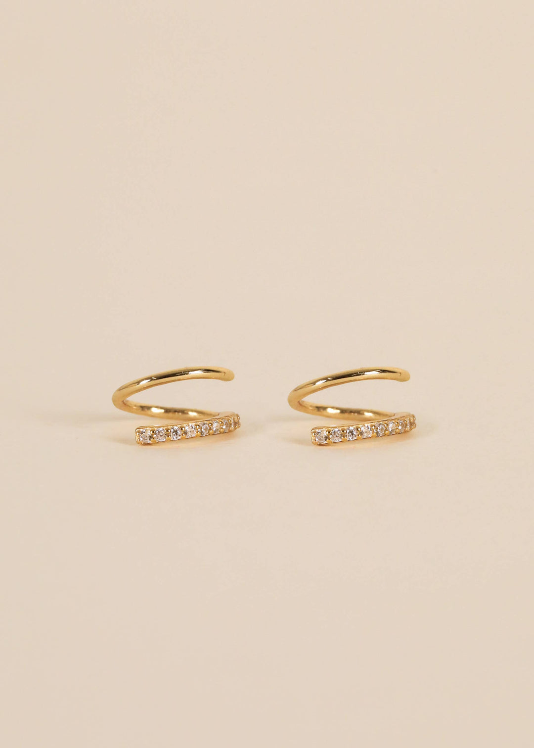 JaxKelly - Pave Spiral - Gold Earrings