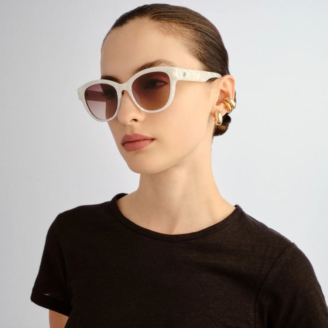 Le Specs Majestic - White Marble
