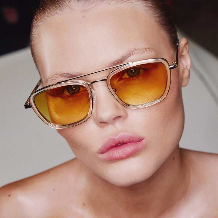 Le Specs Diametric - Silver Crystal Clear