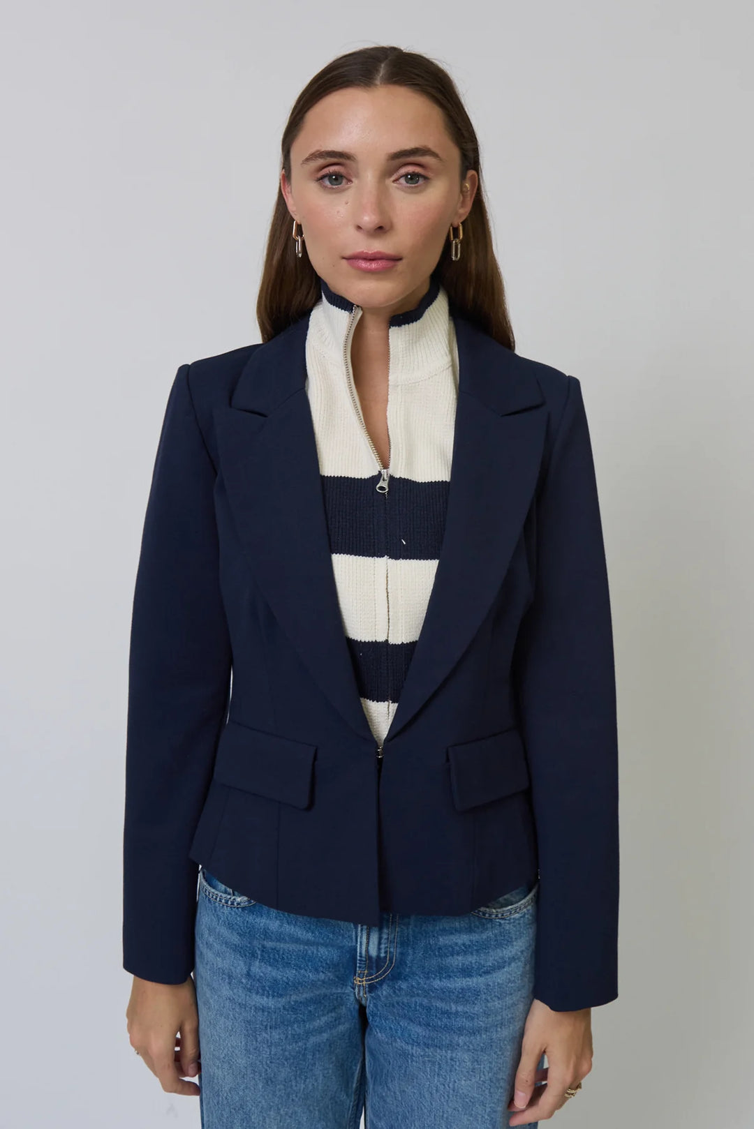 Central Park West Chelsea Rugby Stripe Dickey Jacket - EQUATION 