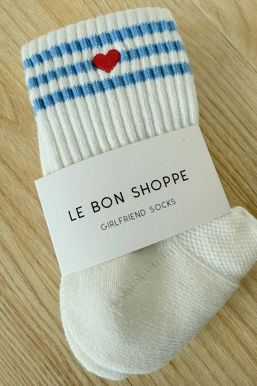 Le Bon Shoppe - Heart Embroidered Girlfriend socks