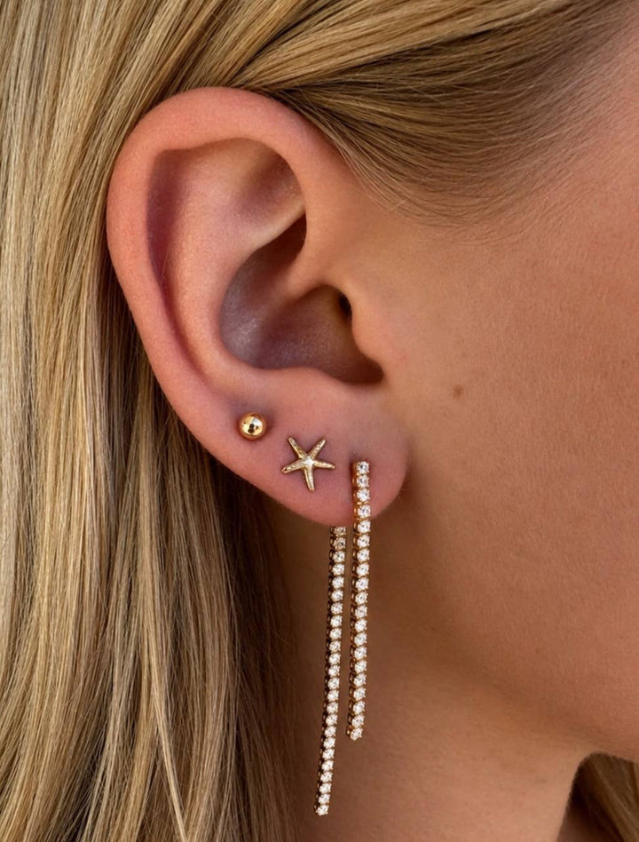 Jessica Matrasko Jewelry - Merritt CZ Front/Back Drop Stud Earrings
