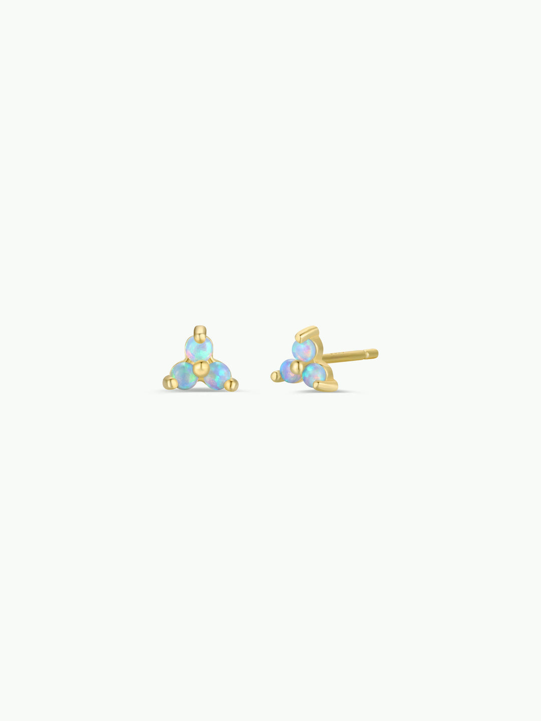 JaxKelly - Trio Cluster Gold Earrings - Fire Opal