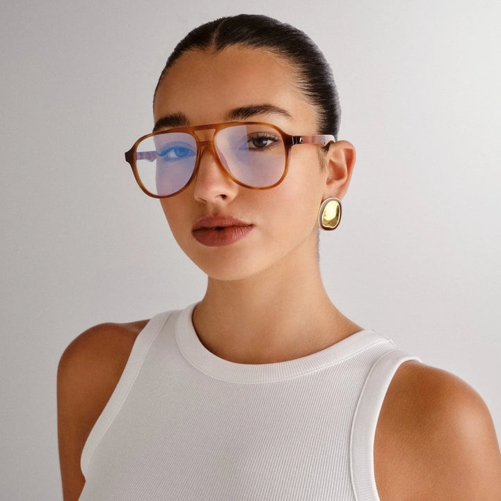 Le Specs Blue Light Tragic Magic Glasses- Vintage Tort