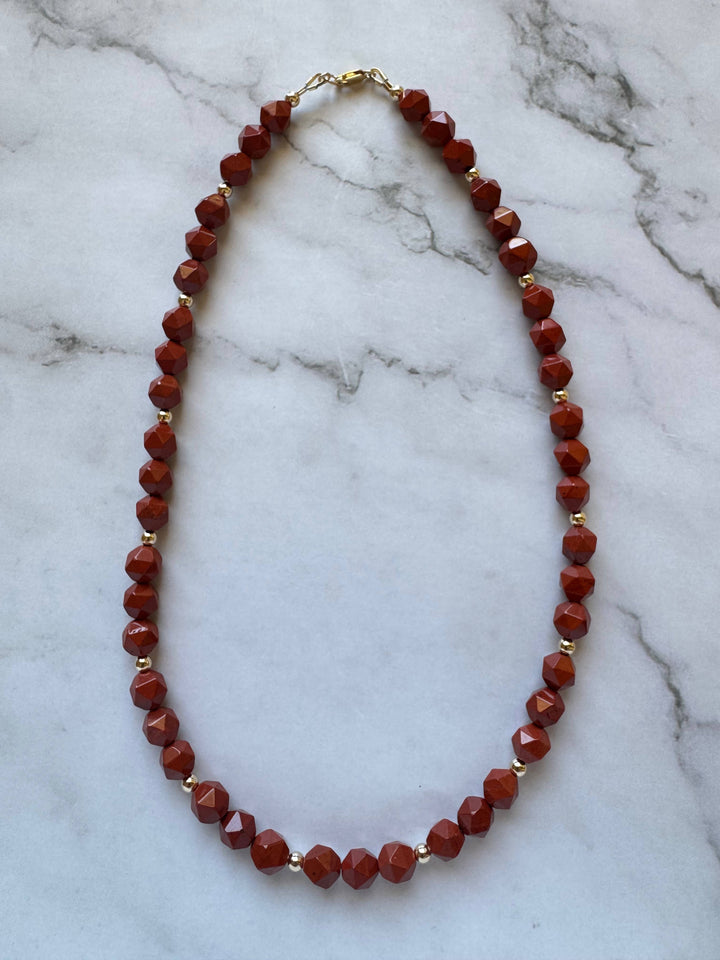 Jessica Matrasko Jewelry - Iris Natural Gemstone and Gold Filled Beaded Necklace