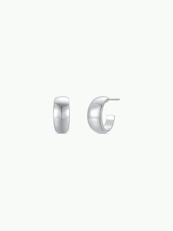JaxKelly - Silver Hoop - Wide - Earrings