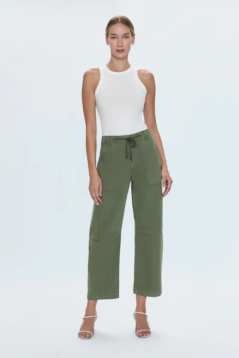 Pistola Sabrina Curved Utility Pants -Meadow