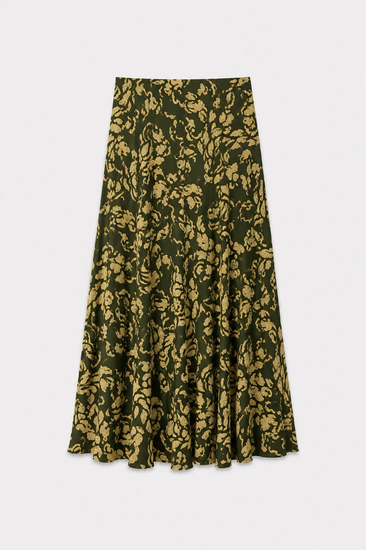 Ulla Johnson Fiona Jersey Skirt Khaki Floral