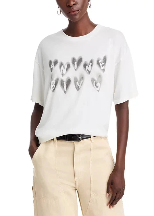 Anine Bing Caden Tee Hearts