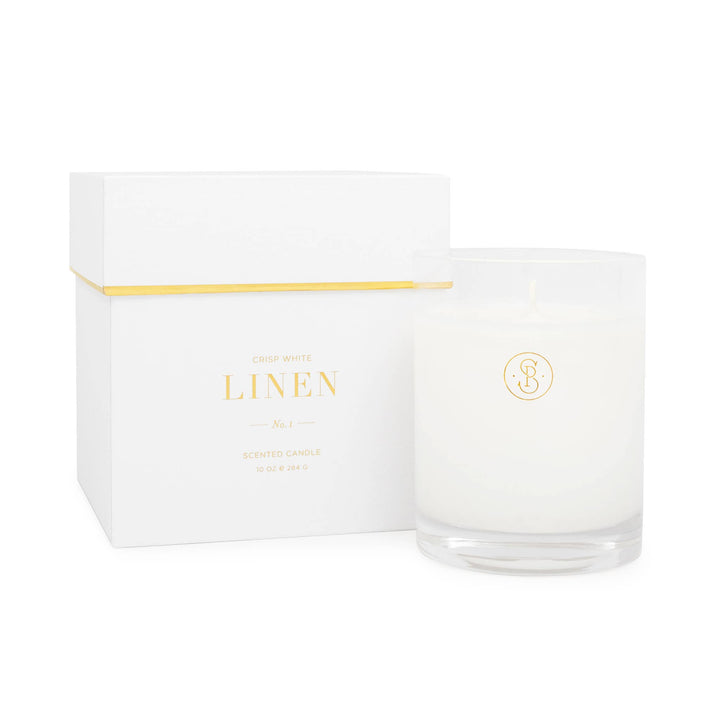 Sugar Paper - Candles, Crisp White Linen Soy Blend | Hand-Poured USA