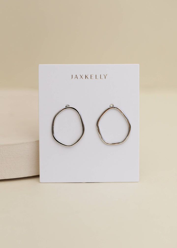 JaxKelly - Silver Organic Hoop