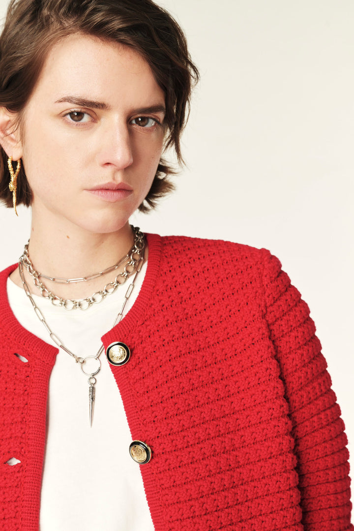 Ba&sh Gaspard Cardigan -Rouge