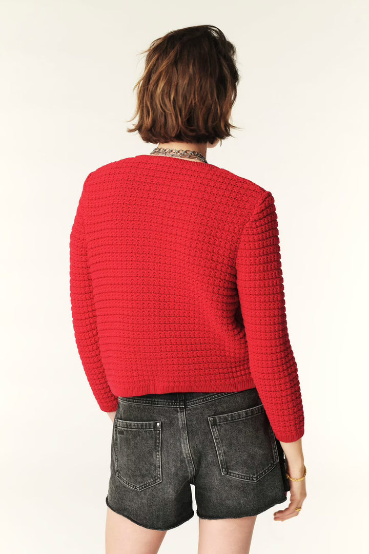 Ba&sh Gaspard Cardigan -Rouge