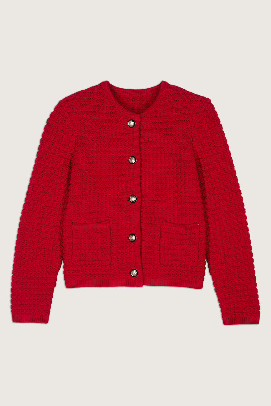 Ba&sh Gaspard Cardigan -Rouge