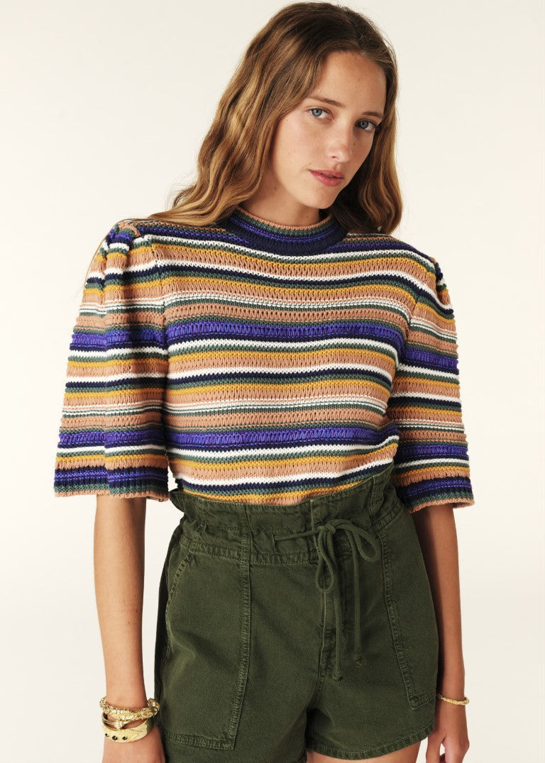 ba&sh Farfaela Short Sleeve Sweater Jumper