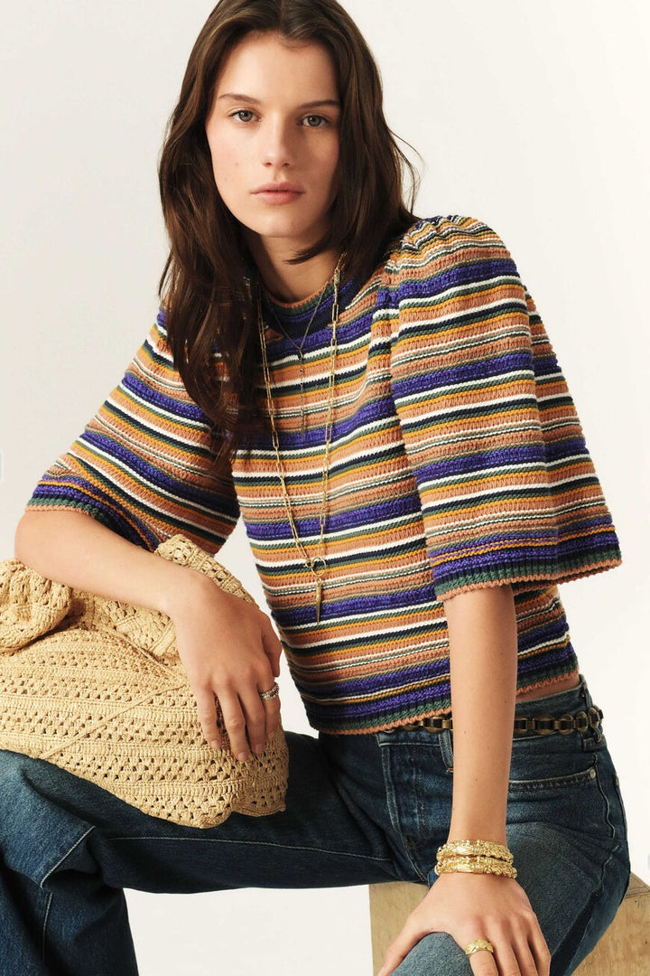 ba&sh Farfaela Short Sleeve Sweater Jumper