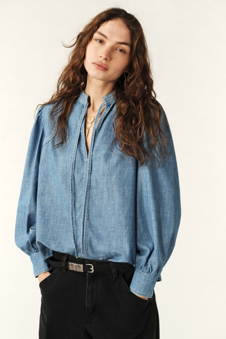 ba&sh  Kuka Denim Blouse