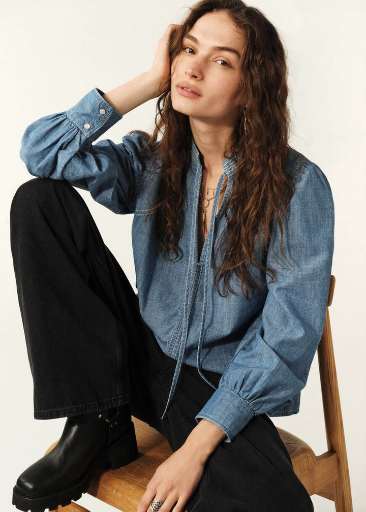 ba&sh  Kuka Denim Blouse