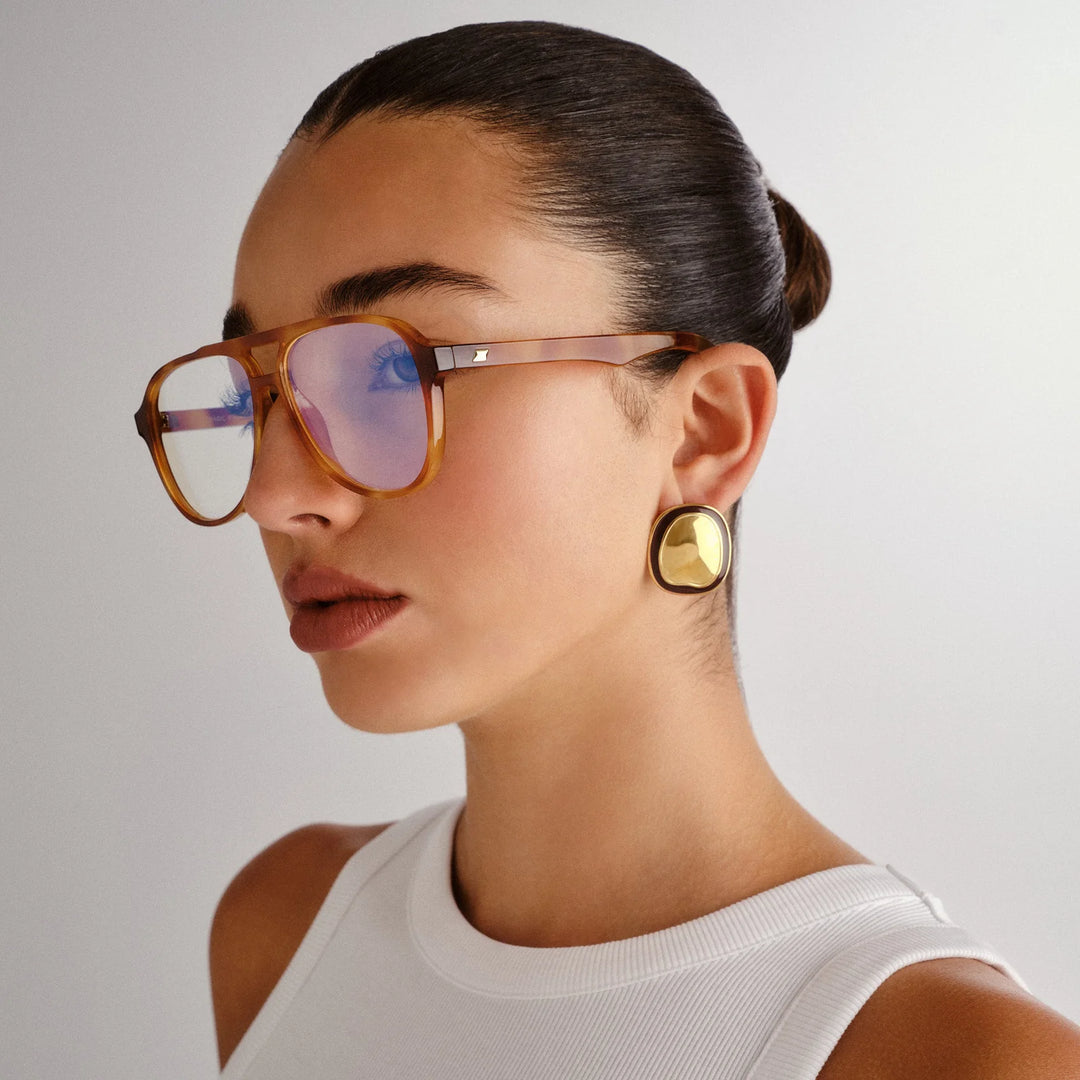 Le Specs Blue Light Tragic Magic Glasses- Vintage Tort