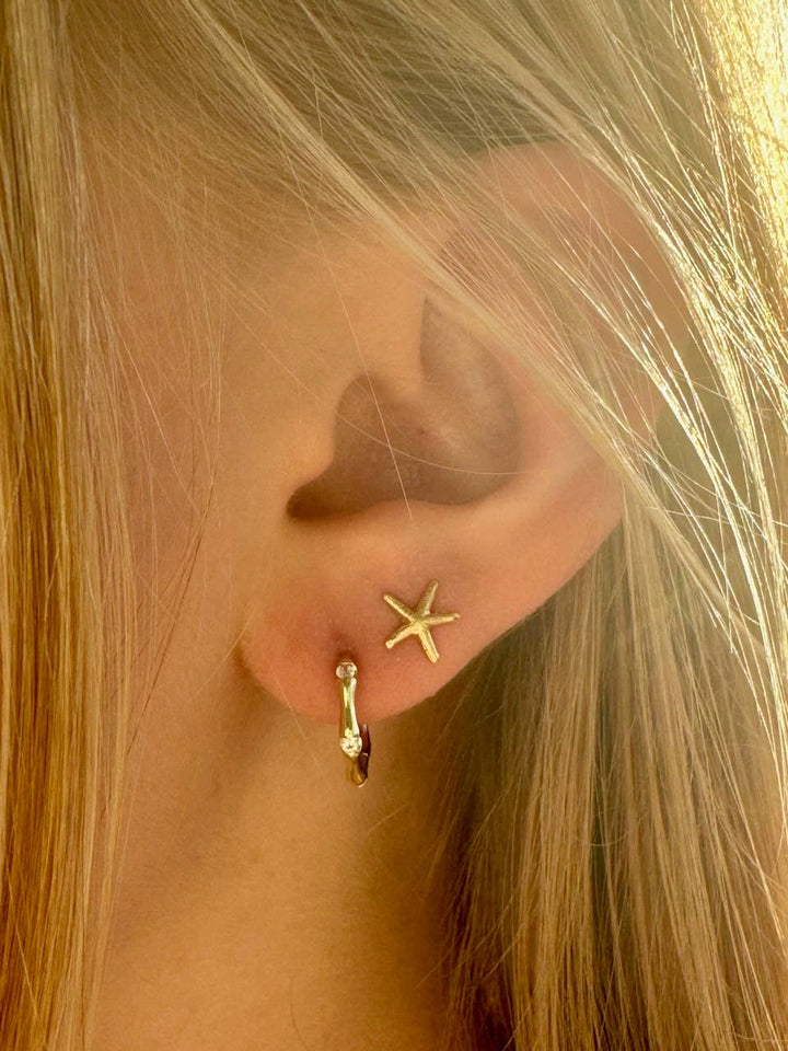 Jessica Matrasko Jewelry - Capri Huggie Hoops with CZ accents
