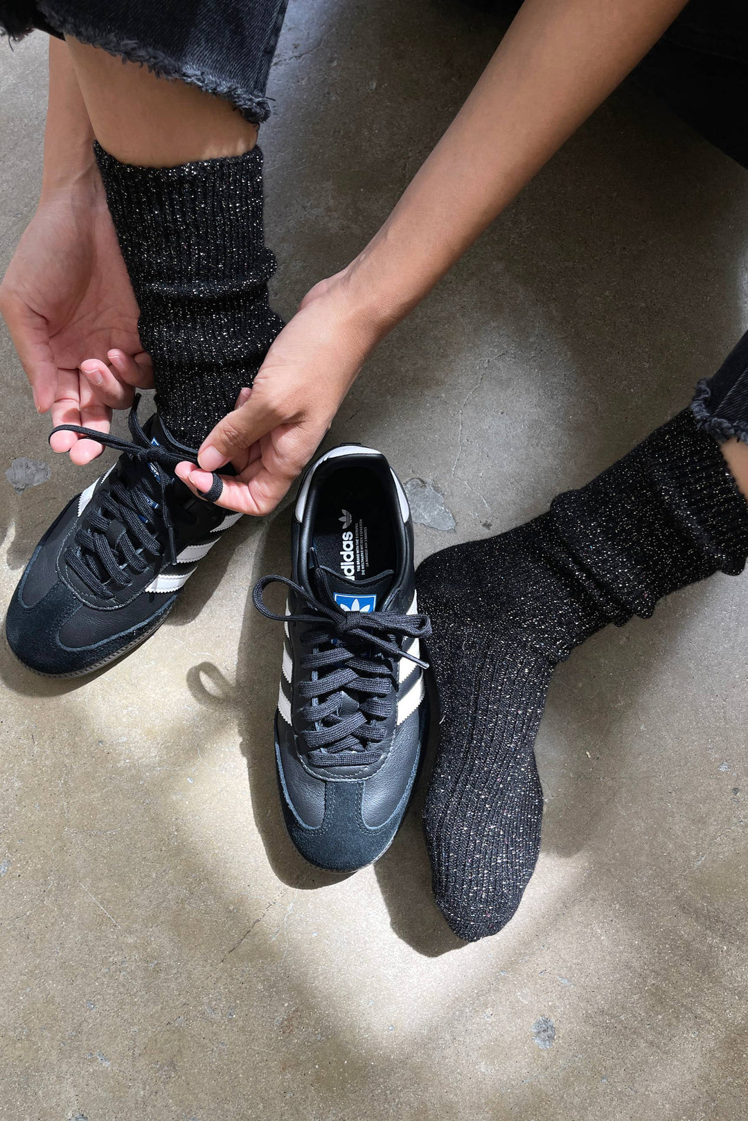 Le Bon Shoppe Winter Sparkle Socks: Starry Night