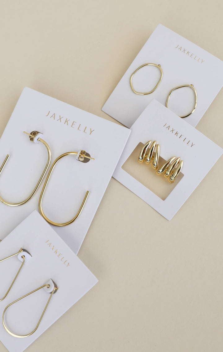 JaxKelly - Gold Organic Hoop