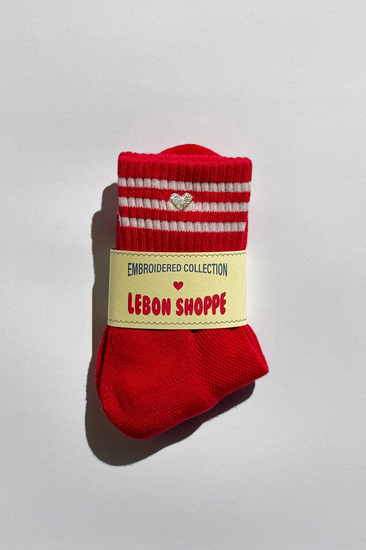 Le Bon Shoppe - Heart Embroidered Girlfriend socks