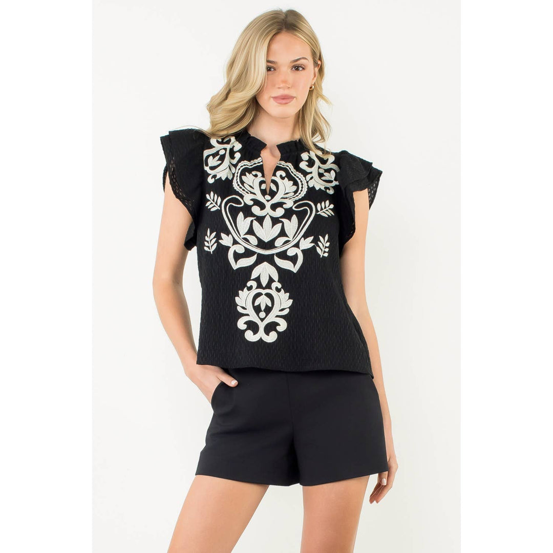 THML WCT3163 Flutter Sleeve Top
