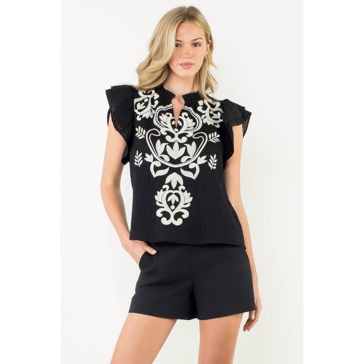 THML WCT3163 Flutter Sleeve Top