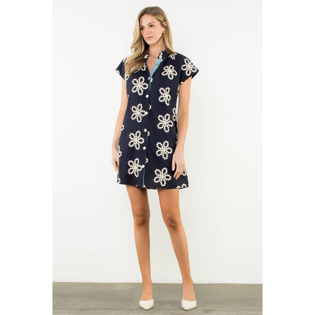 THML FTM3120 Ruffle Collar Dress