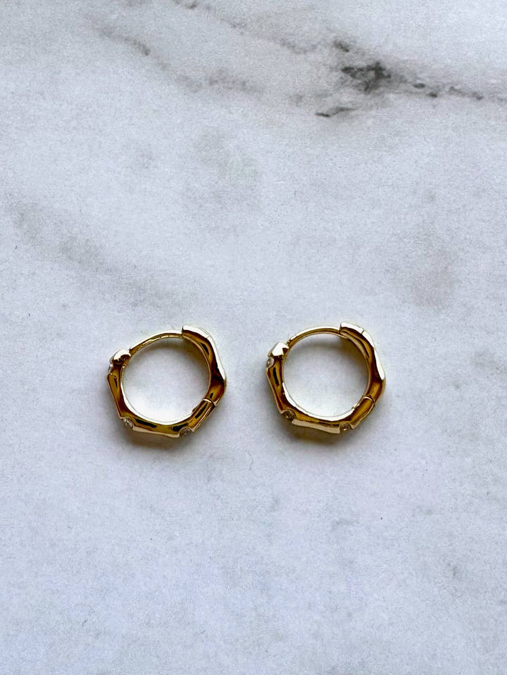 Jessica Matrasko Jewelry - Capri Huggie Hoops with CZ accents